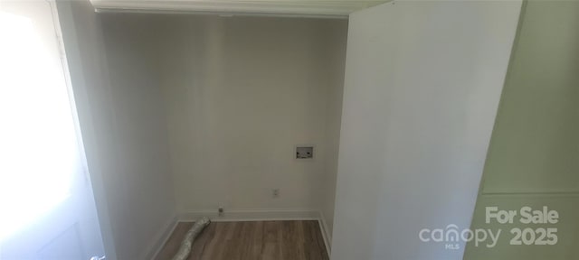 425 Whitethorn Dr, Gastonia, NC 28054 - laundry room with wood finished floors and baseboards