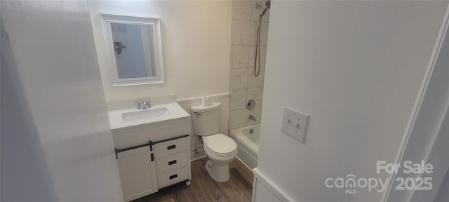 425 Whitethorn Dr, Gastonia, NC 28054 - bathroom featuring vanity, wood finished floors, and  shower combination