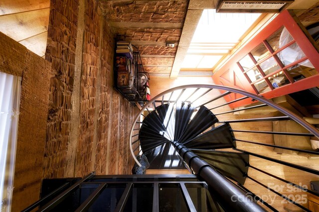 151 Pinewood Dr, Murphy, NC 28906 - stairway with wood walls