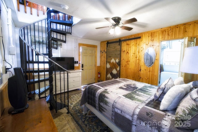 151 Pinewood Dr, Murphy, NC 28906 - bedroom featuring wood walls