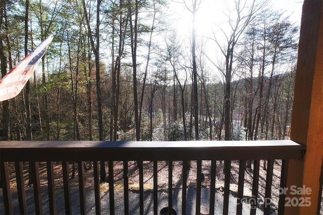 151 Pinewood Dr, Murphy, NC 28906 - deck featuring a forest view