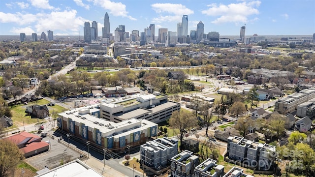 birds eye view of property featuring a view of city