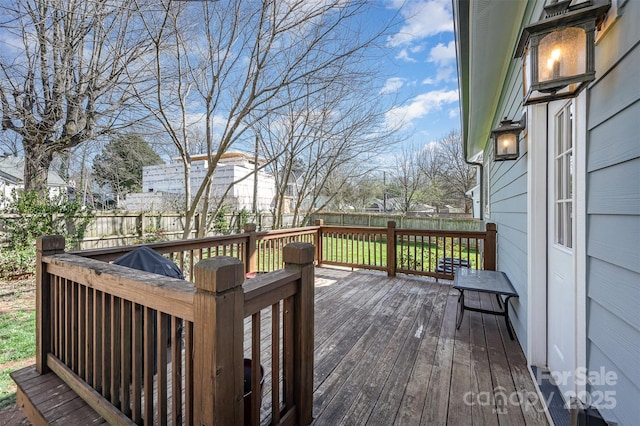 deck with fence