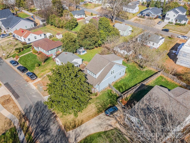 bird's eye view with a residential view