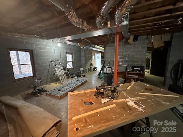 view of basement