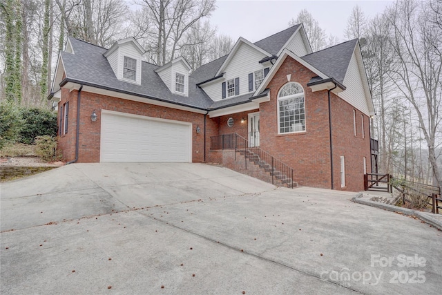 5306 Club View Dr, Concord, NC 28025 - view of front of home with brick siding, concrete driveway, and a shingled roof