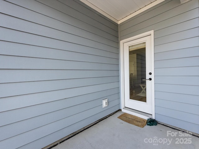 view of doorway to property