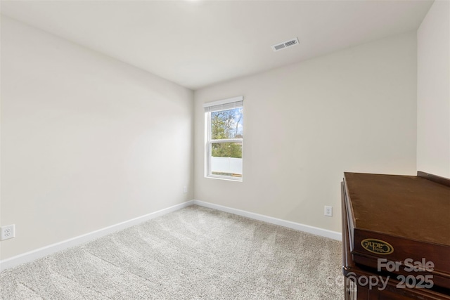 interior space featuring visible vents and baseboards