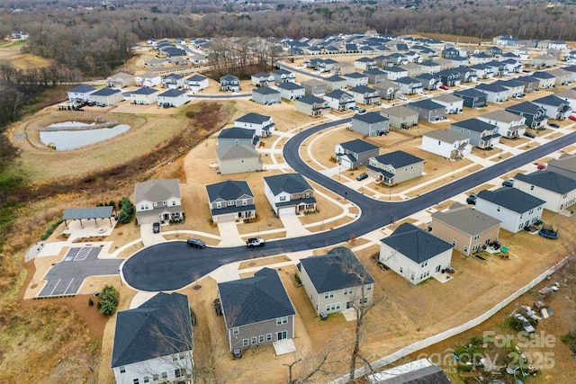 bird's eye view featuring a residential view