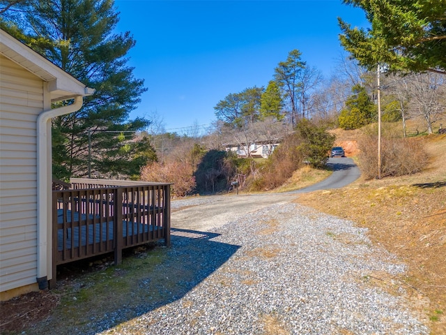 view of street with driveway