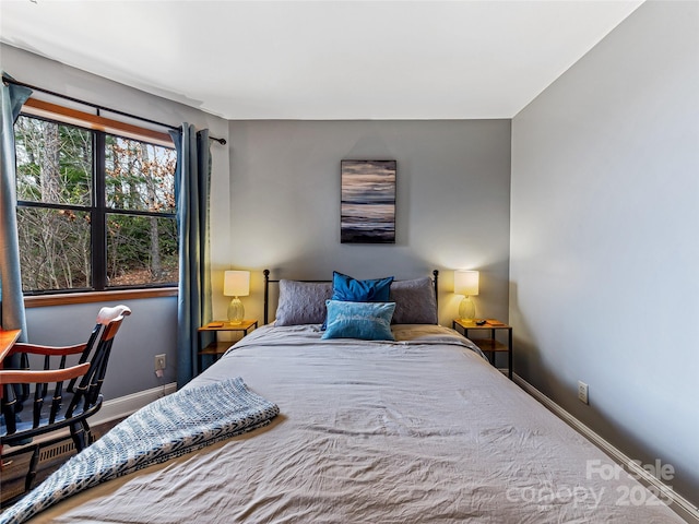 bedroom with baseboards