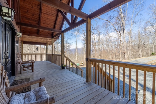 view of wooden terrace