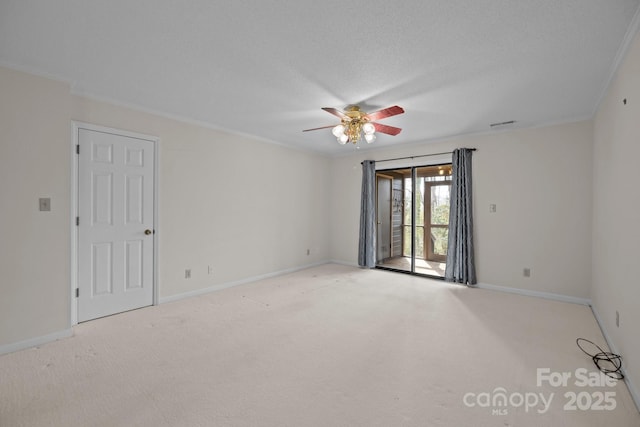 234 Pointe Cir, Rock Hill, SC 29732 - carpeted spare room with a ceiling fan and crown molding