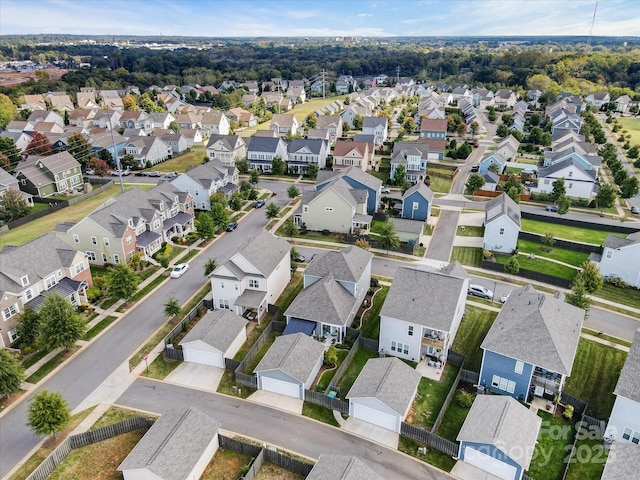 bird's eye view featuring a residential view