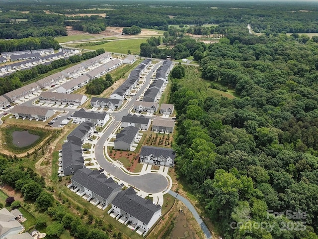 bird's eye view with a residential view