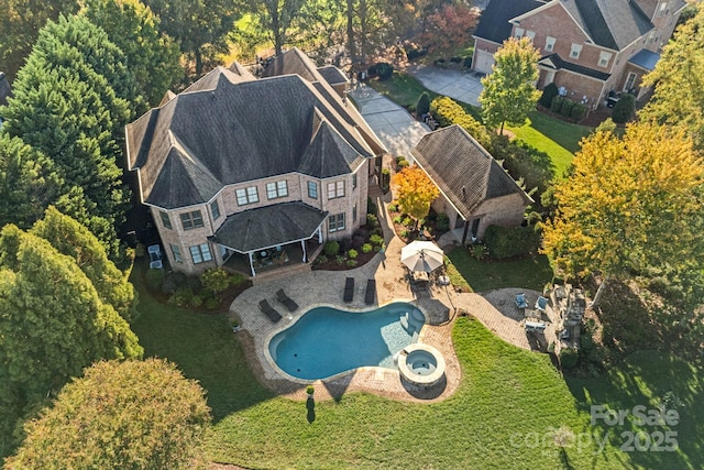 birds eye view of property