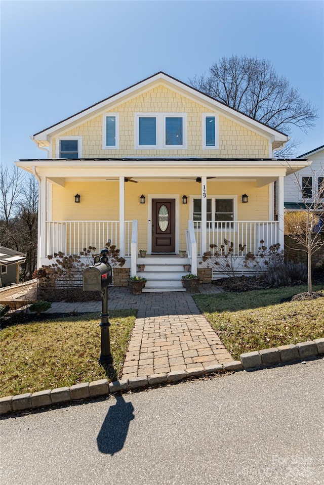 view of front of house with covered porch