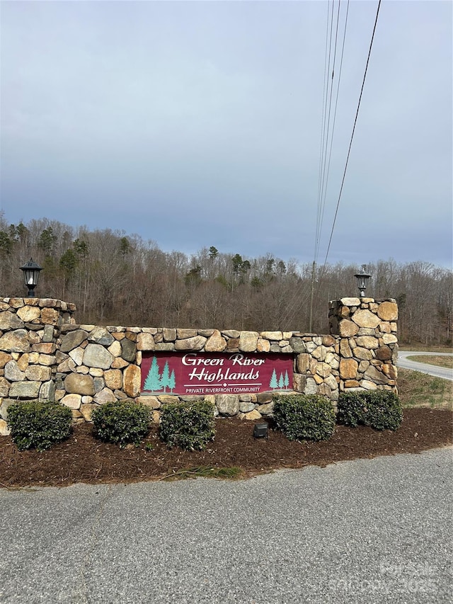 view of community sign