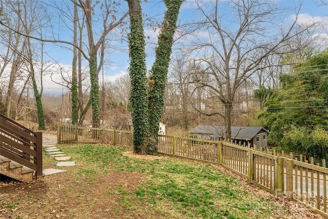 view of yard with fence private yard