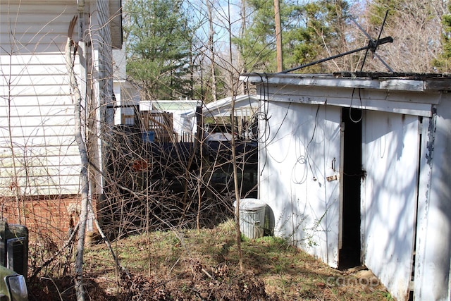 view of shed