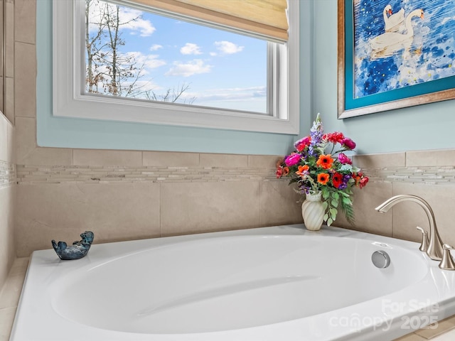 full bath featuring a garden tub