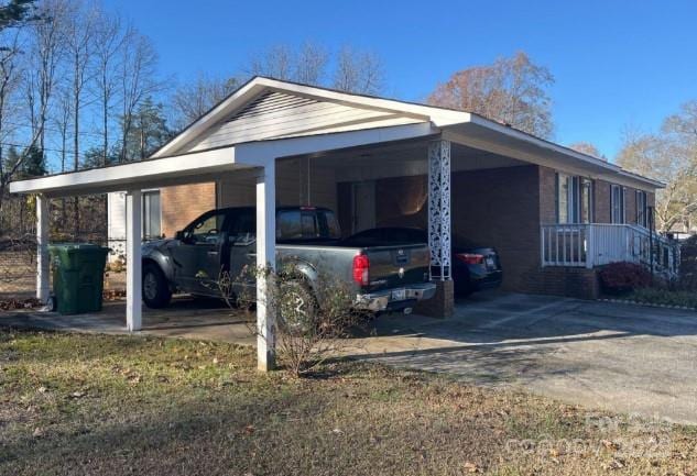 view of property exterior with driveway