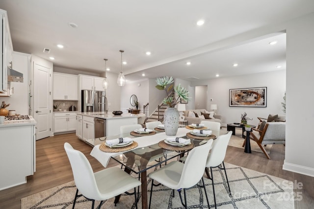 1439 Hubert Graham Way, Tega Cay, SC 29708 - dining area featuring wood finished floors and recessed lighting