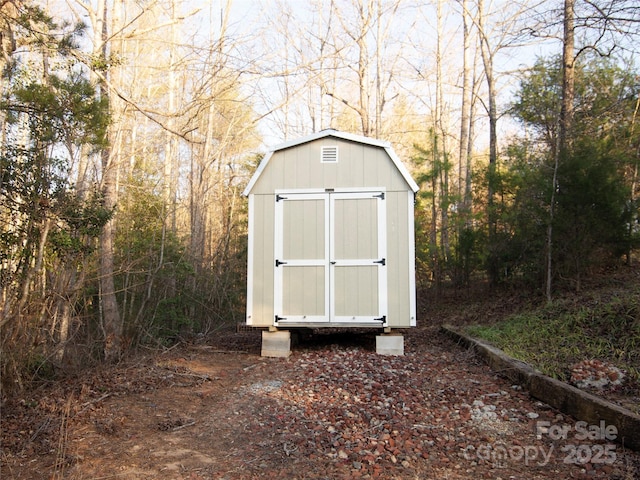 view of shed