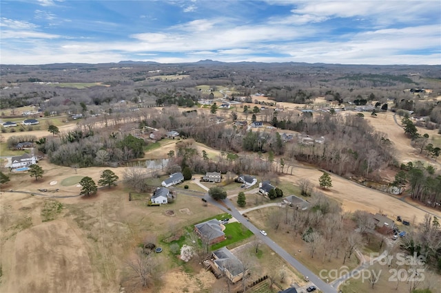 bird's eye view featuring a mountain view