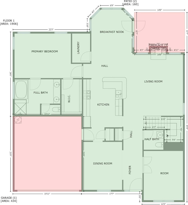 12724 Hunting Birds Ln, Charlotte, NC 28278 - property floor plan