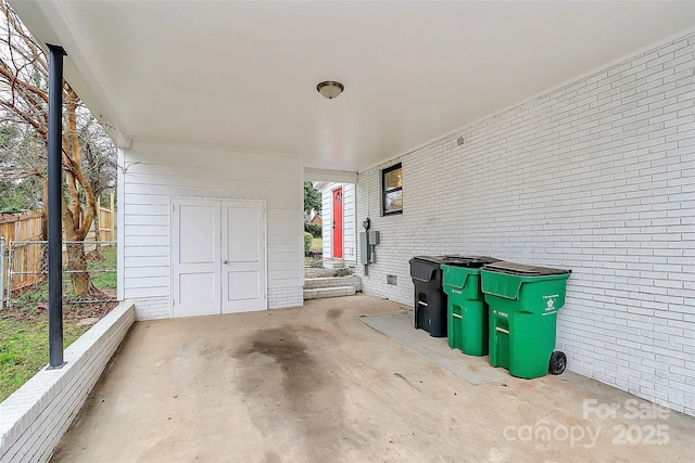 view of patio / terrace with fence