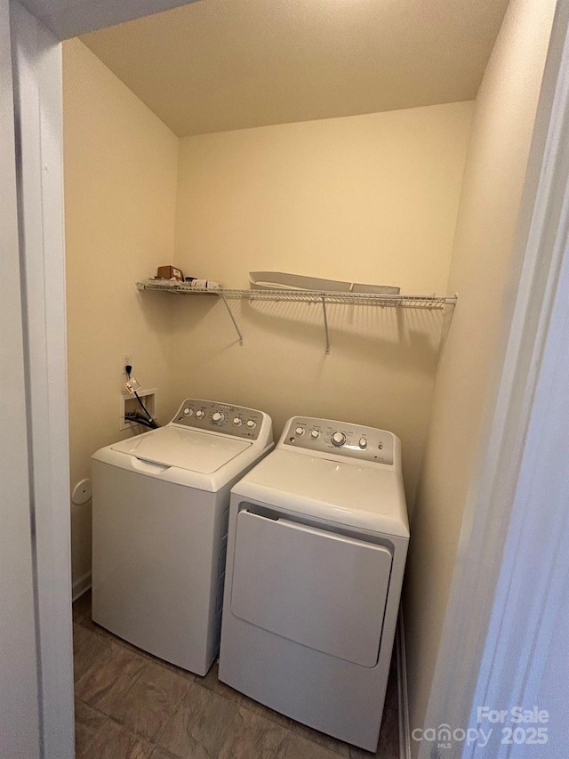 laundry room with laundry area and washer and dryer