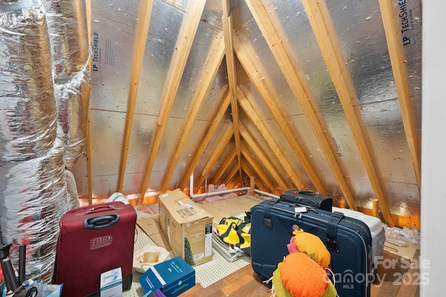 view of attic