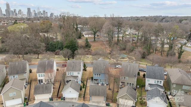 bird's eye view with a residential view