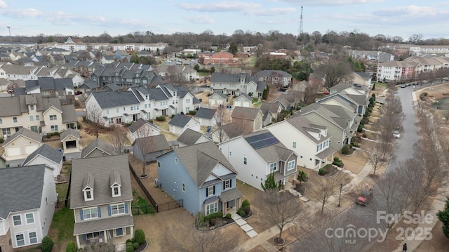 bird's eye view featuring a residential view