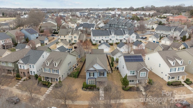 aerial view featuring a residential view