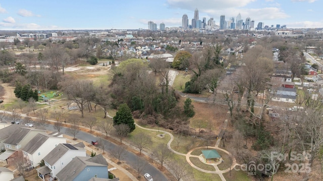 aerial view with a view of city