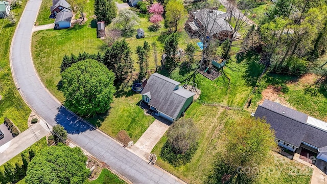 drone / aerial view with a residential view