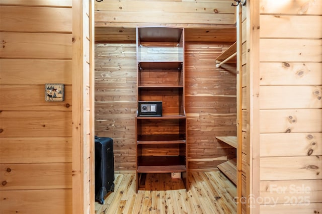 spacious closet featuring wood finished floors