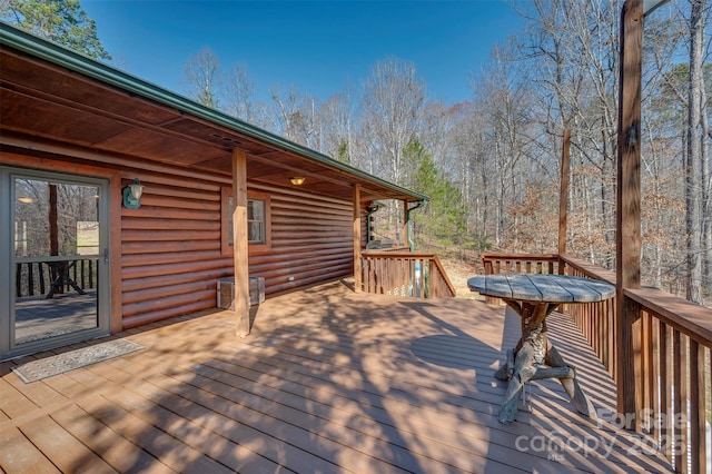 view of wooden terrace