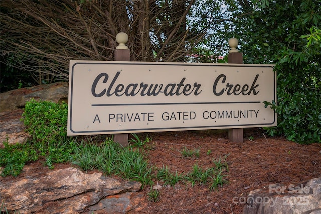 view of community sign