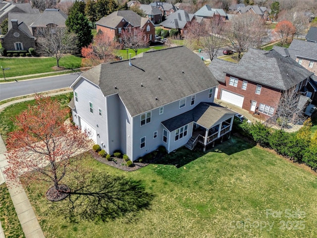 drone / aerial view featuring a residential view