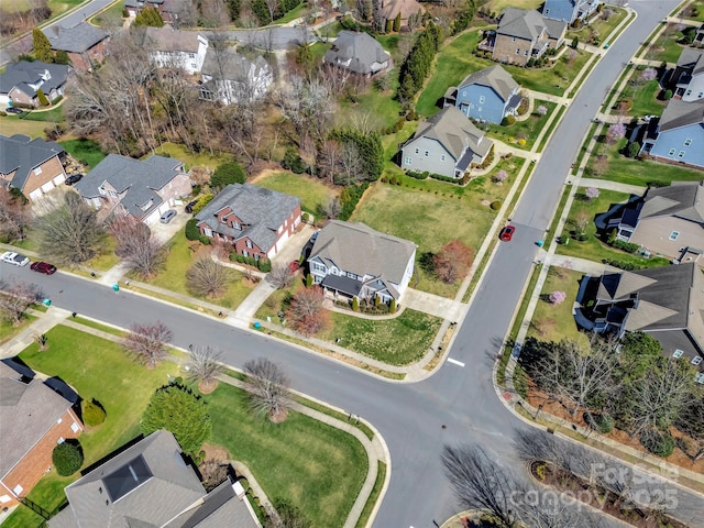 drone / aerial view with a residential view