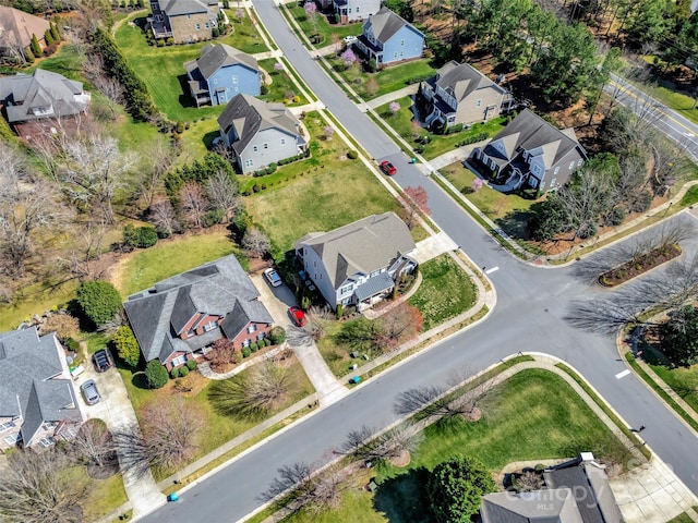 drone / aerial view with a residential view