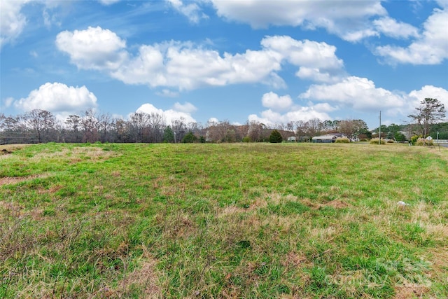 view of yard with a rural view