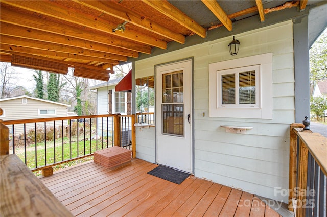 view of wooden deck