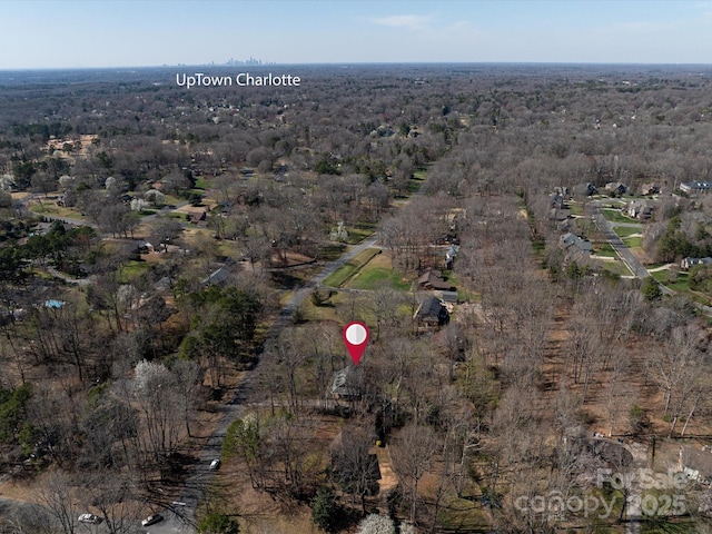 aerial view with a view of trees