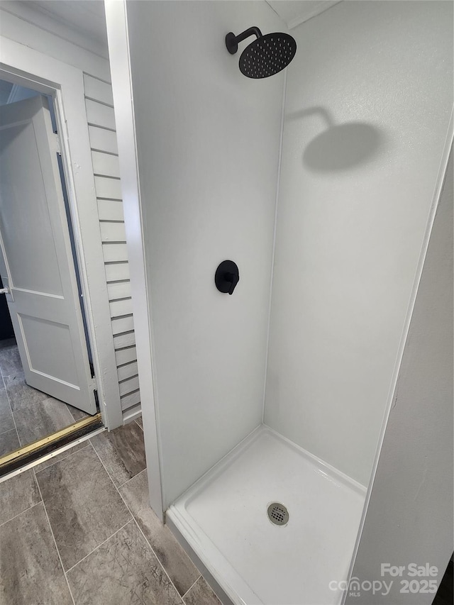 full bathroom with a stall shower