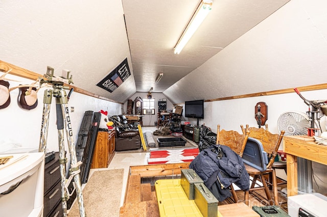 bonus room with lofted ceiling