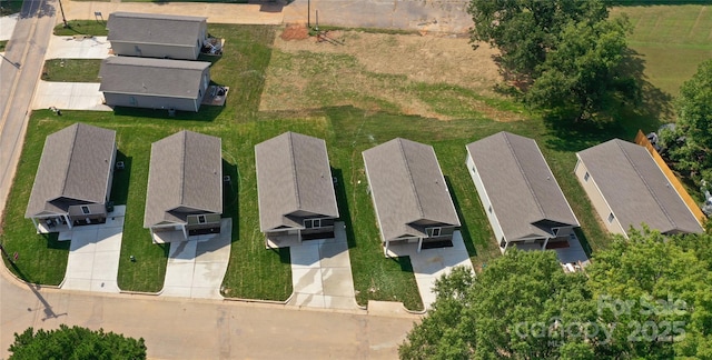 bird's eye view with a residential view